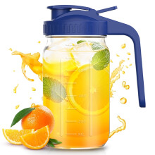 Brocca in vetro Mason Jar da 32 once con coperchio con beccuccio versatore