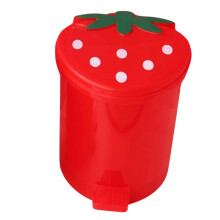 Poubelle rouge fraise en plastique 12 L pour usage domestique