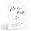 White Acrylic Arch Wedding Sign with Base – 6x8 in 1