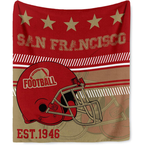 Voetbal flanellen plaid 50x60 inch