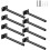 6-Pack Black Steel Floating Shelf Brackets 1