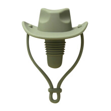 Tapón de champán de silicona verde con forma de sombrero de vaquero (1 unidad)