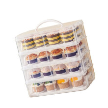 Effiziente 3-teilige Aufbewahrungslösung für Kuchen,