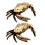 Openable Brasses Crabs Miniature Figurine Antique Trinket-2pcs 1