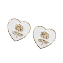 Bandeau créatif en forme de fleur,-Coeur d'amour blanc