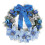 Christmas artificial pine wreath blue 30cm 1