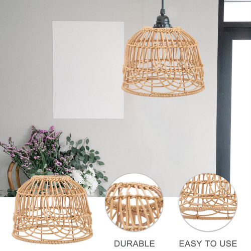 Rustic khaki woven lampshade for ceiling and pendant lights