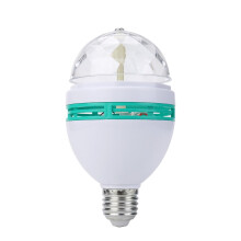Bec LED RGB Disco, cu formă de bule rotative E27 3W