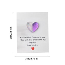 Biglietto a forma di cuore con tasca, design colorato, 1 confezione