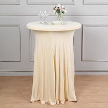 Clúdach Tábla Cóctaile Spandex Béise BalsaCircle