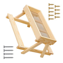 Distributeur de nourriture pour volaille en bois avec base en-UN