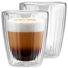 Doppelwandige Gläser, 230 ml, 2er-Set für Kaffee und Tee