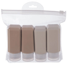 Silikon-Reiseflaschen-Set mit Etui - 5-teilig