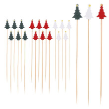 Cocktailspieße aus Bambus, Baum-Design, 13 cm, 20er-Packung