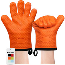 Silikon-Ofenhandschuhe, hitzebeständig bis 260 C (500 F), 2er-Pack