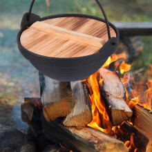 Cast Iron Wok with Lid 1 Set