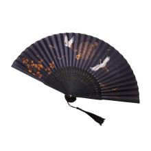 Chinese Crane Folding Fan – Traditional Handheld Fan, 21cm