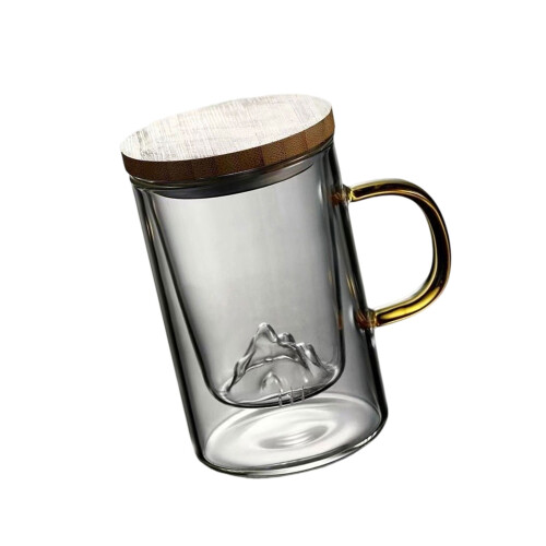 Glass Beverage Container With Integrated Strainer And-500ml