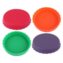 Tampas de silicone reutilizáveis para latas de refrigerante – Pacote com 4