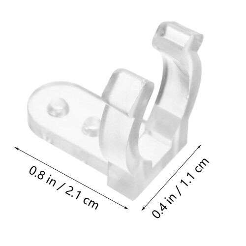 LED Rope Light Clips with Screws (Transparent, 100 pcs) 1