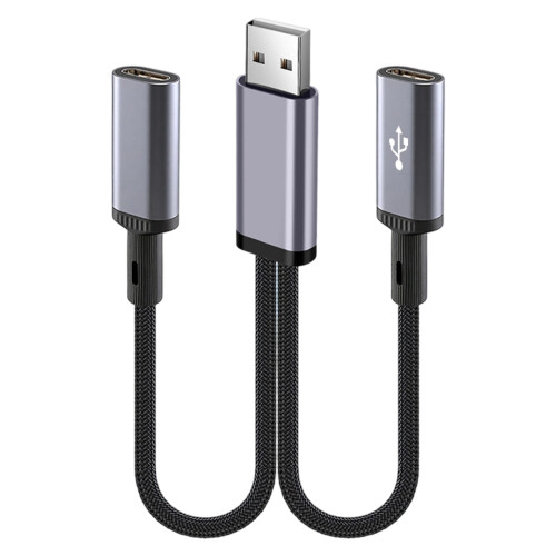USB-auf-Typ-C/USB-Kabel, das-2 Typ-C-Buchse mit geradem Kopf