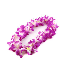 Collar con guirnalda floral hawaiana de 100 cm