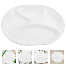 Juego de platos llanos de 4 compartimentos - Plástico