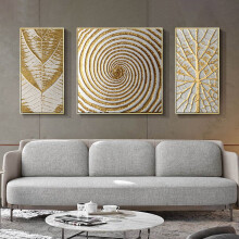 Conjunto de 3 telas decorativas geométricas abstratas para parede