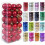 36pcs Red Christmas Tree Baubles 4cm Plastic Ornaments 1