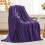 Lila Flanell-Fleece-Decke, 127 cm 1