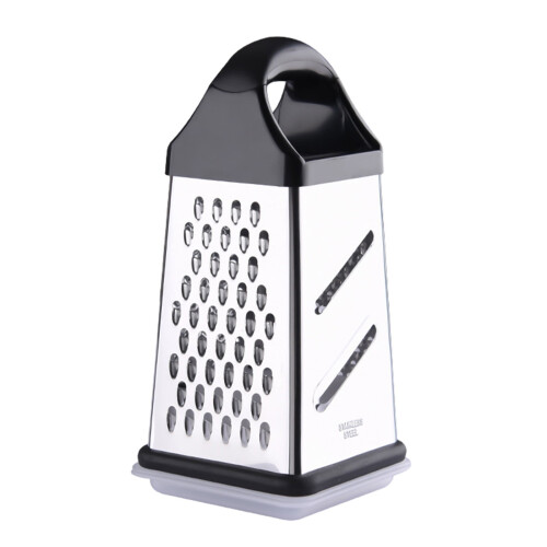 Râpe à boîte 4 en 1 en acier inoxydable noir