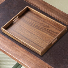 Houten theeblad met kopjeshouder, 40x30 cm