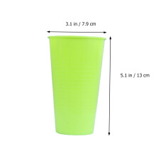 12 bicchieri di plastica riutilizzabili, colore verde.
