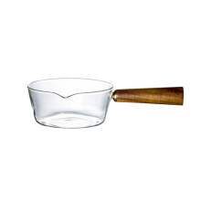 Clear glass saucepan non-stick 600ml