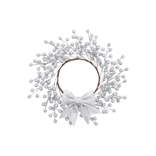 13" Artificial Berry Christmas Wreath Red/Silver/Gold/White