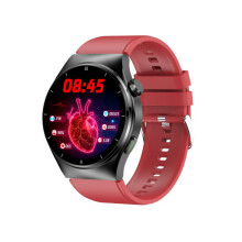 (Red) Fitness Tracker Okosóra Férfiaknak, Fekete, Hívásfunkcióval, Pulzusmérővel, Vérnyomásmérővel, Szilikon Szíjjal