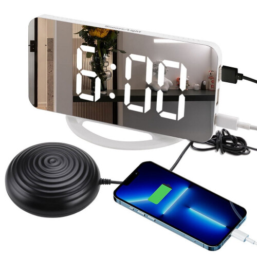 Réveil extra bruyant avec vibreur de lit et chargeur