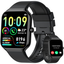 (Black) Okosóra férfiaknak és nőknek (hívásfogadás/hívásindítás) Pulzusmérővel/Alvásfigyelővel/Lépésszámlálóval/Kalóriaszámlá