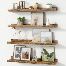Houten zwevende fotoplank set van 6 – 61 cm