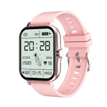 (Pink) Okosóra Android és iOS telefonokhoz 1,83"-os érintőképernyős óra fitneszkövető IP68 vízálló egyedi tárcsás lépésszáml