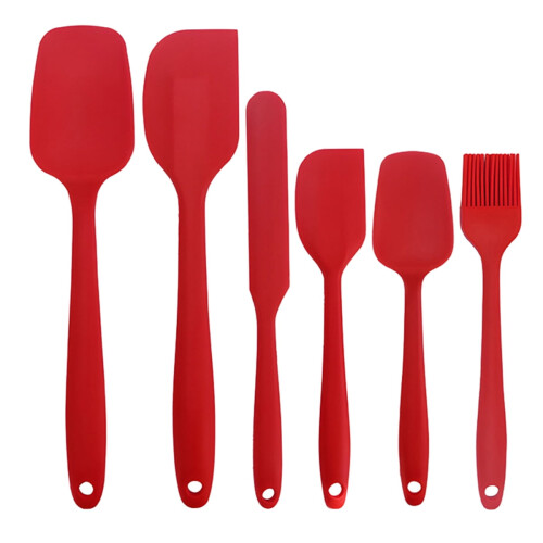 Conjunto de 6 espátulas de silicone de qualidade alimentar