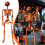 Græskarskeletdekoration Orange Halloween-ophæng 1
