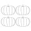 4 Pack Pumpkin Metal Wreath Forms 11.4 x 9.8 in 1