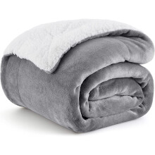 Sherpa Fleece Blanket Twin 60x80 in Teal