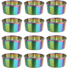 12x Κύπελλα σάλτσας Rainbow από ανοξείδωτο ατσάλι 64 ml