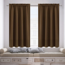 Blackout Thermal Curtains for Bedroom, 37 x 71 in, Rod