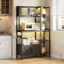 Mensola forno cucina presa LED bar microonde stoccaggio portabicchiere vino 180x115cm