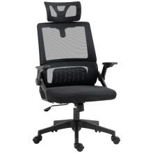 Ergonomiczny obrotowy fotel biurowy z regulacją wysokości, z zagłówkiem i podłokietnikami