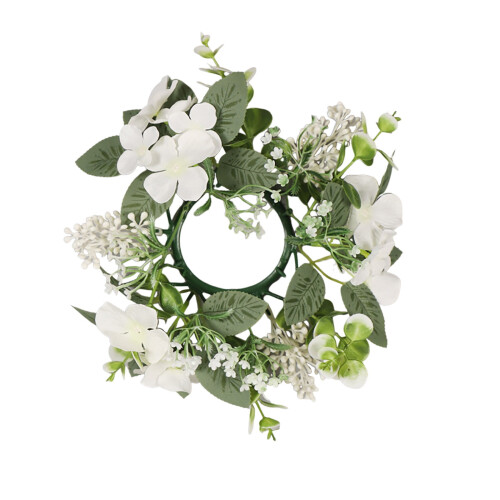 Hydrangea Candle Rings for Pillar Candles