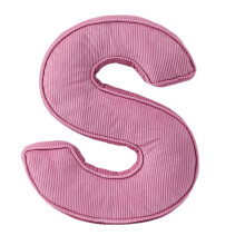 Corduroy Letter Pillow Hugging Throw A-Z 40x35x10cm Pink